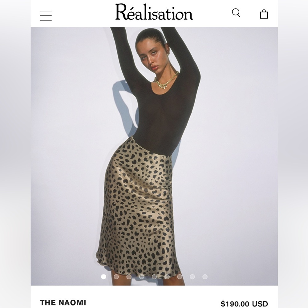 Realisation Par Naomi Skirt (Wild Things) animal print Size S Small